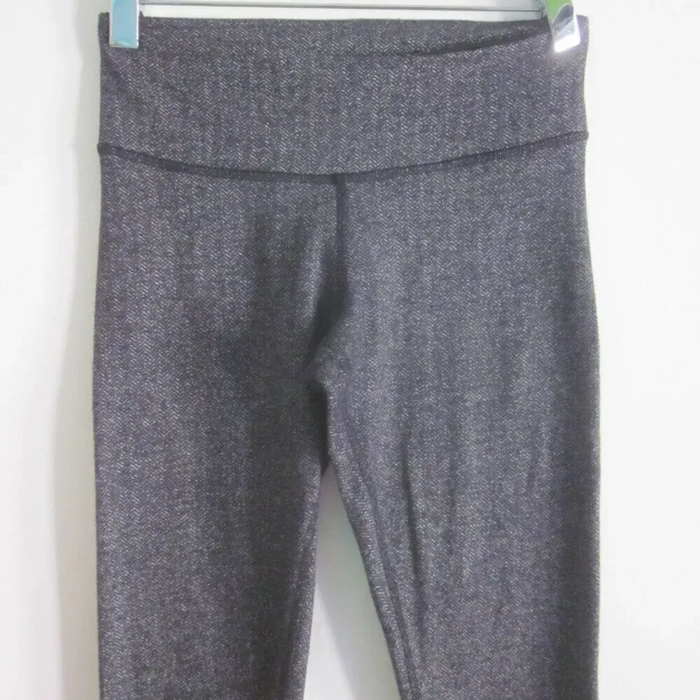Lululemon Womens Size 2 Long Herringbone Wunder Under Long High Rise Tights